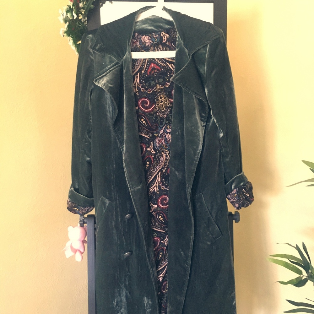 Bryant Velvet Trench Coat
